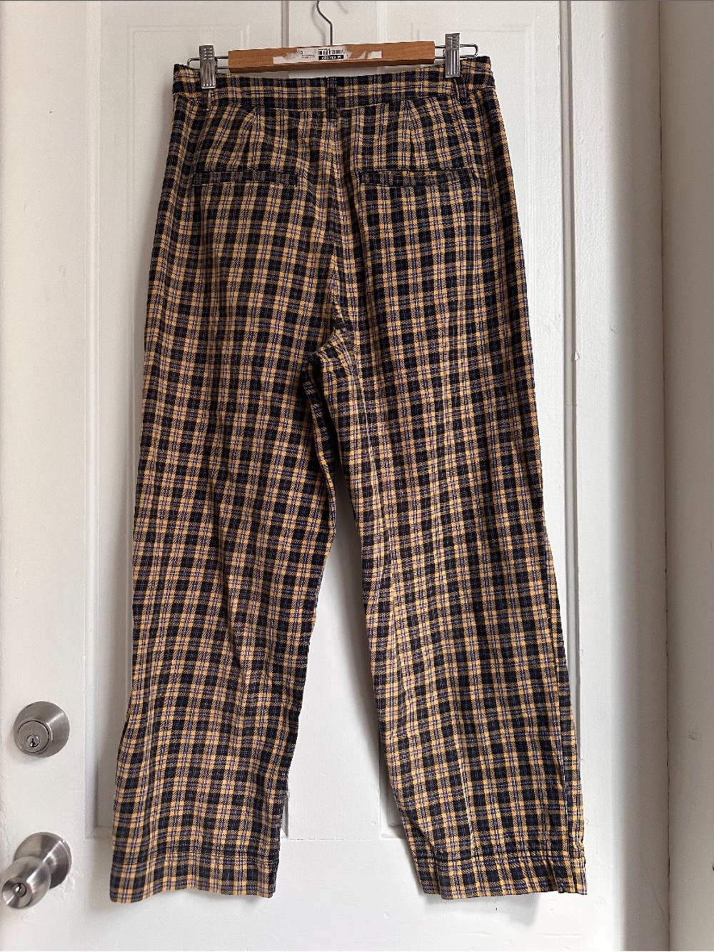 Free People Joey Classic High-rise Pants plaid - Picture 6 of 10